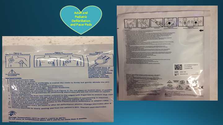 <p>Packaged Defibrillation Pads