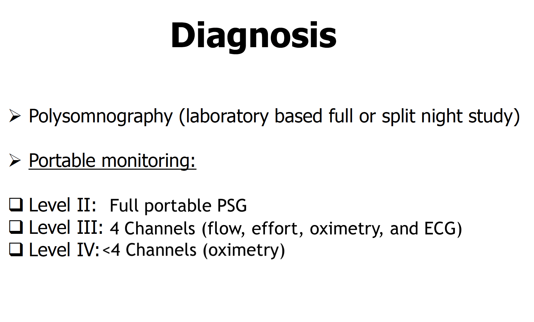 <p>Sleep Apnea Testing Modalities