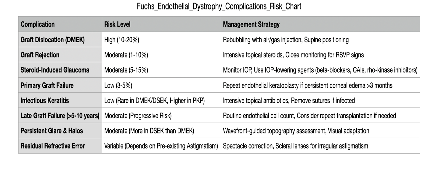 <p>Fuchs Endothelial Dystrophy Postsurgical Complications