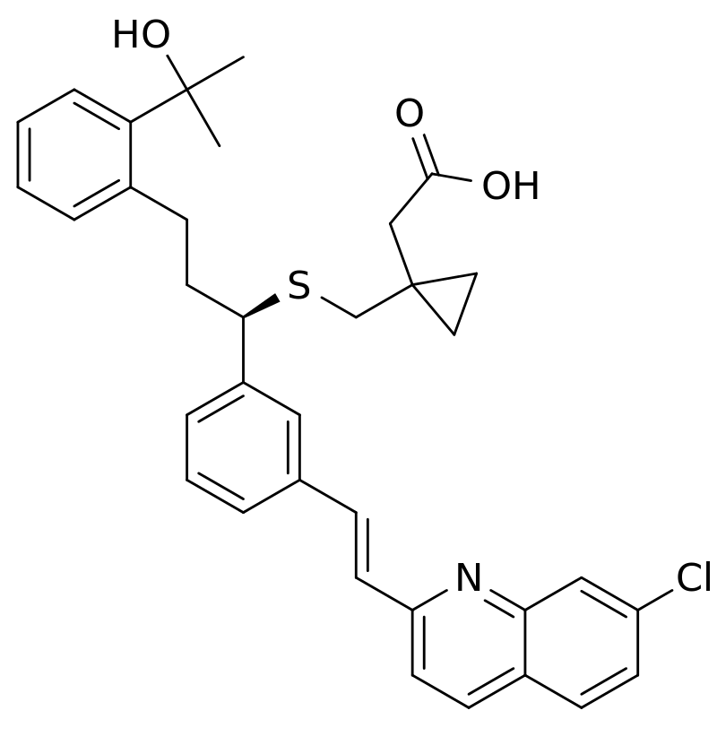 <p>Montelukast Structural Formula</p>